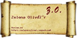 Zelena Olivér névjegykártya