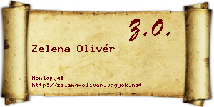 Zelena Olivér névjegykártya